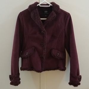 Faux Suede Sherpa Eckored coat